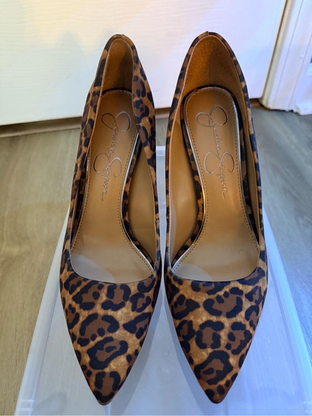 Jessica Simpson Leopard-Print Pointed Pumps - Brown & Black